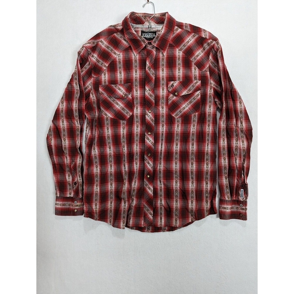 Garth Brooks Seven Mens Shirt Long‎ Sleeve Pearl Snap Size XLT Cotton Red